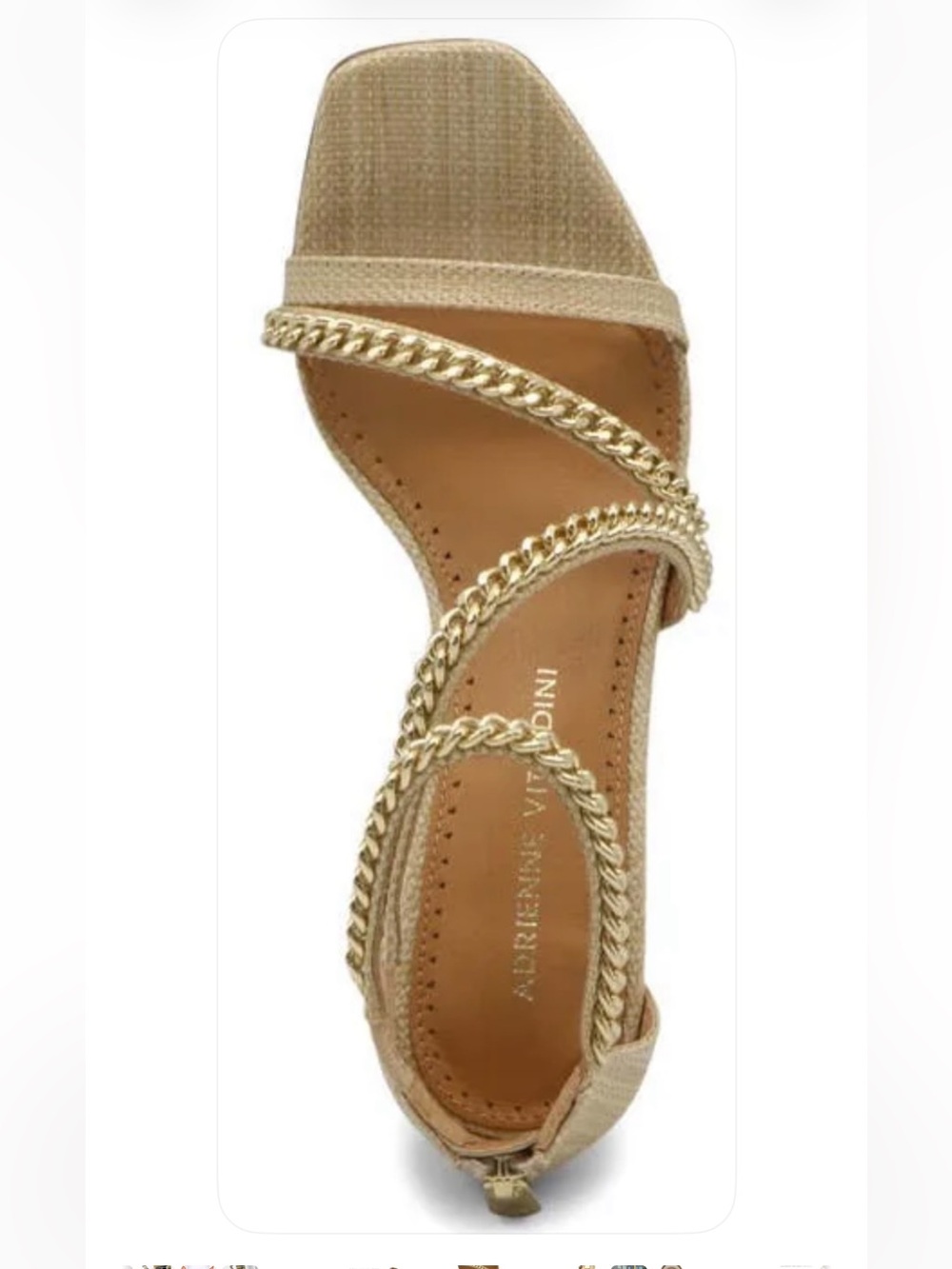 Adrienne Vittadini Geoff iStrappy Heels with Gold Chain Detail - Picture 2 of 12